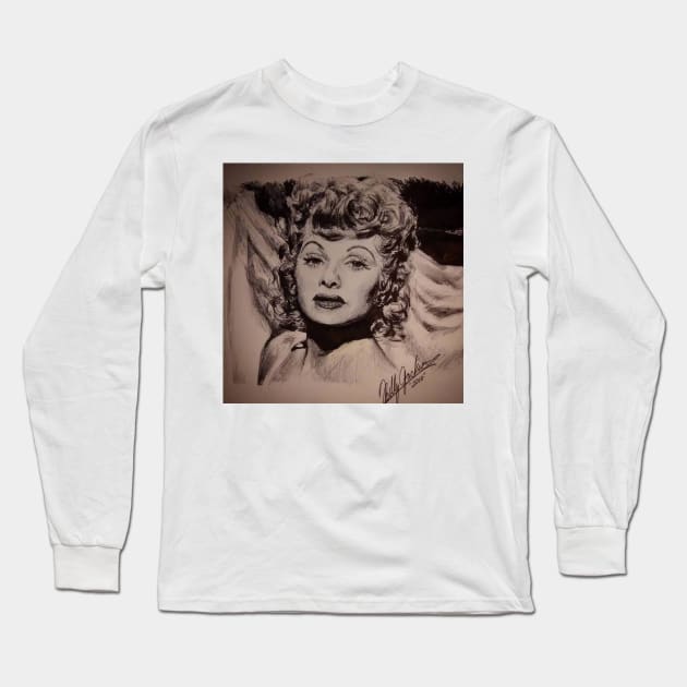 LUCILLE BALL Long Sleeve T-Shirt by cindybrady1986